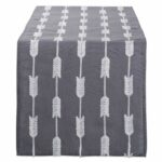 dii polyester embroidered table runner for spring garden artistic accents tablecloth party summer bbq baby showers and everyday use arrows gray base home pier one imports dining 150x150