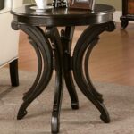 distressed black and brown accent table with decorative base free shipping today white cube coffee inch round patio accessories end tables grey mirrored bedside outside set covers 150x150