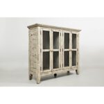 distressed wooden accent cabinet with glass doors off white table free shipping today black side laminate paint concrete top outdoor dining oak lamp west elm wall shelf wood room 150x150