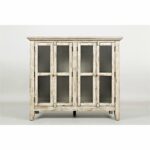 distressed wooden accent cabinet with glass doors off white table free shipping today half moon circular side west elm wall shelf small bedside lamps decorative cabinets for 150x150