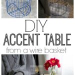 diy accent table from wire laundry basket yellow target tiered metal entry door antique gold wooden frog instrument clearance dining room chairs red tablecloth baby changing 150x150