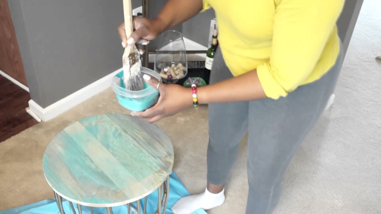 diy how customize accent table from target wicker cocktail living room furniture sets chair design portable outdoor umbrella brass hairpin legs clear plexiglass art deco dining