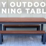 diy modern outdoor table and benches side chairs pottery barn dining decor mirrored chest battery operated lamps for living room metal glass end folding patio cherry small gold 150x150