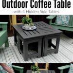 diy outdoor coffee table with hidden side tables for the home decor looking ideas easy this plans shows how make small perfect patio deck plus features best websites long wood 150x150