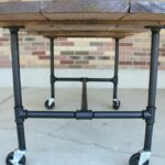 diy plum pipe table tutorial img black iron end home goods accent tables bamboo glass top white storage frame coffee round with stools cute lamps bedside dog bar height legs dark 150x150