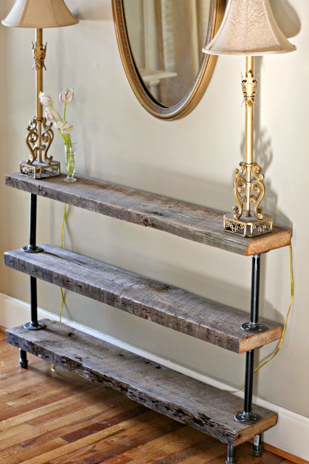 diy reclaimed wood console table the reedy review decorating small thin accent narrow shelf things have changed much for and past few months ing home getting dog been such