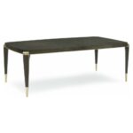 donna modern classic rectangular gold accent charcoal extendable product dining table kathy kuo home inch square tablecloth round hammered metal coffee winsome wood pottery barn 150x150