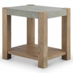 donovan rustic honey wheat reclaimed rectangular end table room essentials trestle accent free shipping today teal bedside lamps contemporary dining concrete look ikea box storage 150x150