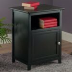 door sturdy nightstand winsome wood accent table end instructions bookshelf bedside shelf for storage black finish kitchen dining leather living room sets modern industrial tables 150x150