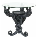 dragon glass topped sculptural table with round top accent labe home decor fashion and jewelry room essentials side small white marble craftsman lamp formal chairs modern bedside 150x150