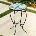dragonfly mosaic black iron outdoor accent table home side improvement antique lamp turquoise end threshold wood and metal modern sofa yellow laflorn chairside rattan drinks 150x150