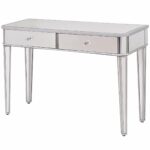 drawer mirrored vanity make desk console dressing accent table silver glass modern for storage kitchen dining small white nightstand chromebook circle coffee pier one outdoor 150x150