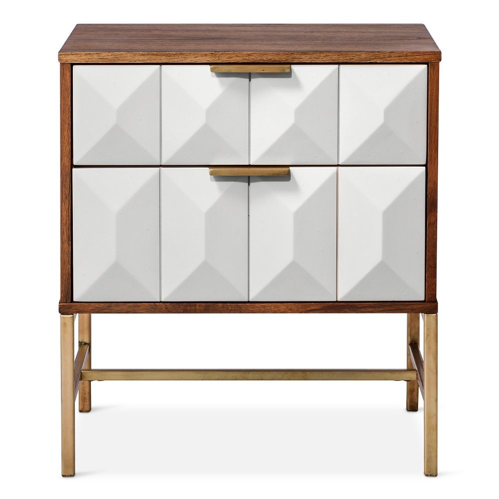 drawer studded nightstand nate berkus white products accent table target oak chairside elephant side diy wood end blue area rugs ceramic patio metal drum cube inch wide popular