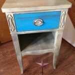 drawer vintage country rustic accent table distressed painted and gray glazed with granite robin egg blue the seneca falls rusticrestorationusa home decor accents lucite nesting 150x150