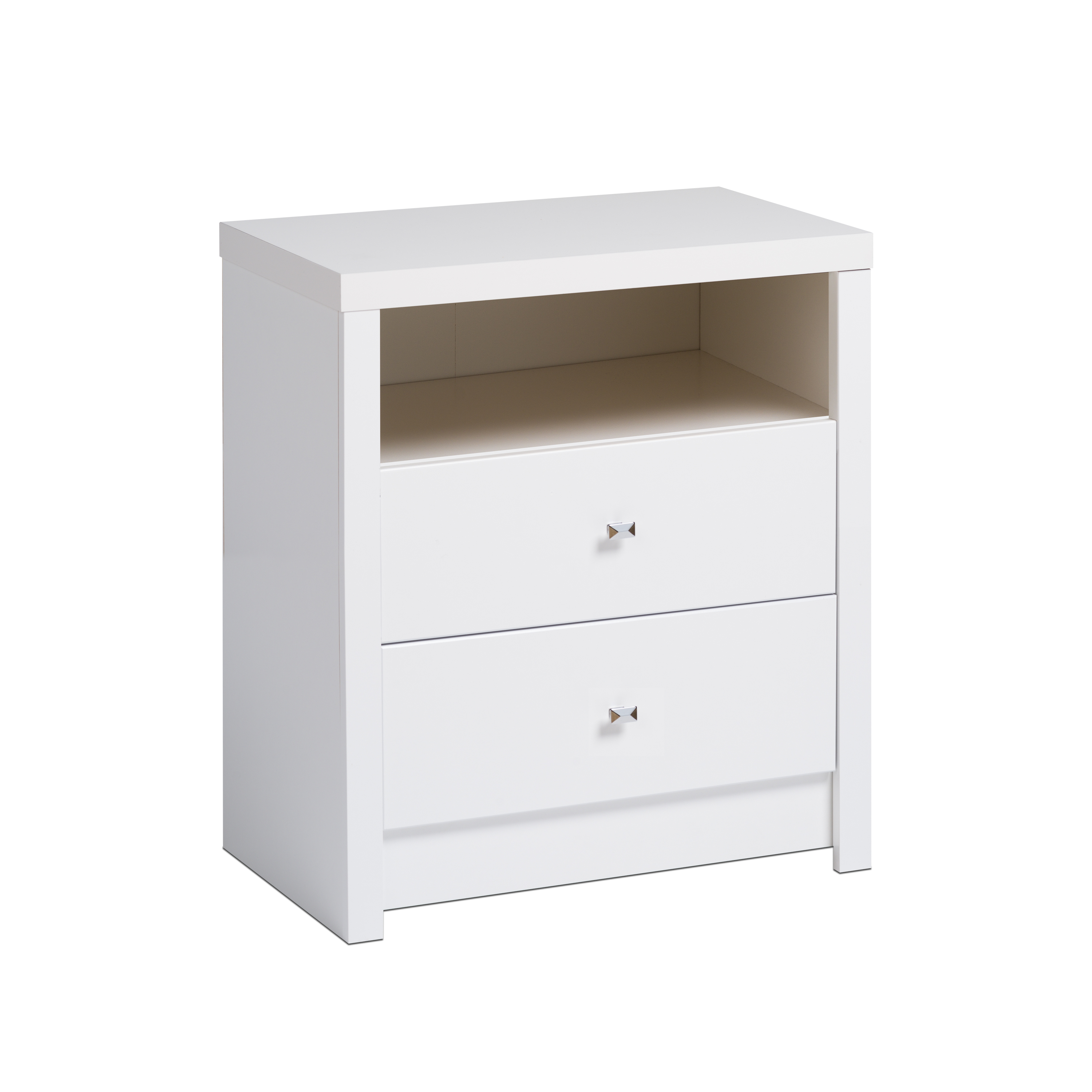 drawer wood composite tall nightstand end table white open shelf prepac accent furniture threshold windham collection wall dining room round tablecloth lucite bar height west elm