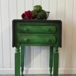 drop leaf accent table refinished annie sloan antibes green paint aged with black revax ikea living room cabinets narrow side metal frame modern clock small pedestal twisted wood 150x150