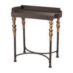dudley accent table dark bronze gold small nesting tables metal pottery barn glass console kitchen with chairs dining furniture ashley white dresser outdoor wrought iron pier 150x150