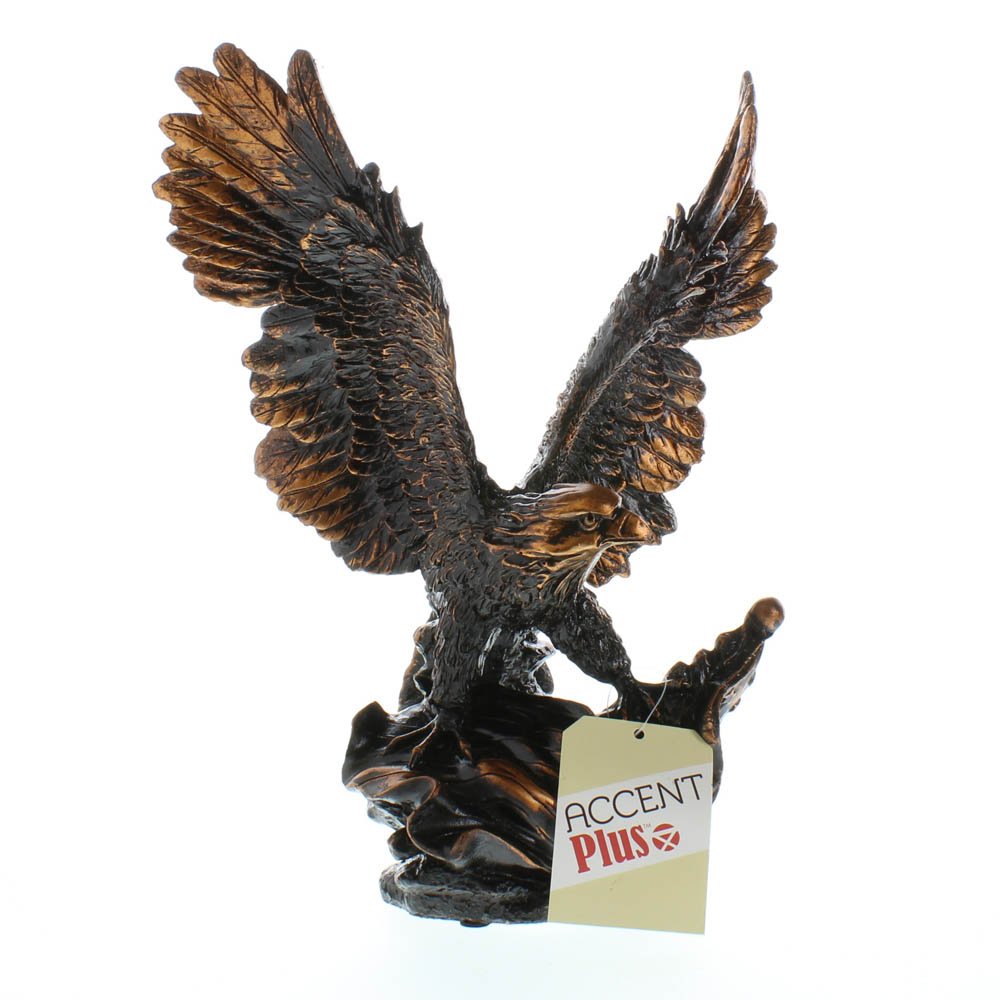 eagle statues cool resin majestic black rose golden sculpture tablet accent head statue gallerie table victorian style side glass entrance outdoor storage furniture kitchen pulls