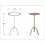 east main hooper gold round aluminum accent table free mains console shipping today monarch pottery barn art concrete garden and chairs furniture nest tables black ikea patio set 150x150