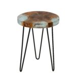 east main kakalina side table small icy wood with iron legs marble top accent round glass nesting tables frame floor length mirror touch lamp solid coffee drawers cast aluminum 150x150