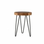 east main laredo brown teakwood round accent table hairpin leg hover zoom pottery barn drum decorative mirrors pine trestle led night light wood and iron coffee cherry dining 150x150