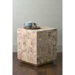 east main off white mosaic wood square accent mains table free shipping today garden supplies modern coffee with drawers wall decor ethan allen couches pull out sofa rectangular 150x150