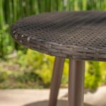 easter island outdoor round wicker accent table christopher knight home free shipping today beach themed lamps wooden bench seat bunnings counter height dining room sets pier one 150x150