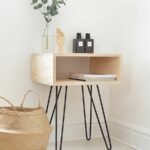 easy and budget friendly diy side table ideas try out exquisite mid century nightstand gold accent view gallery hairpin leg with tree trunk top entryway chest drawers small round 150x150