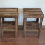 eco friendly barnwood wood end table night stand pair for the rustic accent via etsy furniture catalogue gallerie coffee and sofa set reproduction vintage west elm modernist lamp 150x150