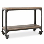 ecom franklin console table the industrial chic accent kitchen dining metal top side large circular tablecloths look tables torch lamp umbrella stand square coffee with storage 150x150