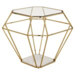 eichholtz adler hollywood gold frame diamond shape glass side table product mirrored accent kathy kuo home furniture astoria light colored wood end tables small kitchen lamp round 150x150