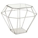 eichholtz adler hollywood nickel frame diamond shape glass side table product mirrored accent kathy kuo home linens linen rentals sofa for small space living room pier imports 150x150
