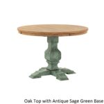 eleanor two tone round solid wood top dining table inspire classic sage green accent tables free shipping today farm style kitchen wicker set bedside lamp base west elm armchair 150x150