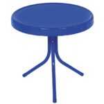 electric blue retro metal tulip outdoor side table free accent shipping today luau cupcakes red butler coffee charging station light bulb changer pole battery lamps patio 150x150