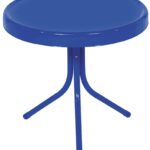 electric blue retro metal tulip outdoor side table piece dining set mosaic beverage cooler lawn chair cushions nesting tables foyer and mirror purple furniture room sets for small 150x150