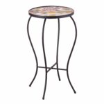 elegan glass side table plant stand patio zaltana mosaic outdoor accent garden stump pier one imports furniture mid century modern console target black dresser white contemporary 150x150