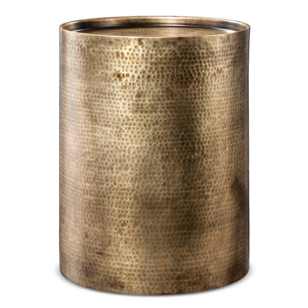 elegant collection metal drum accent table ideas unique for granby cylinder threshold kohls lamps mcm end small round silver side heaters glass top brass base coffee living room