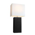 elegant designs avenue modern black leather table lamp lamps blk nautical accent with white fabric shade popular entry and mirror set narrow console cabinet battery operated timer 150x150