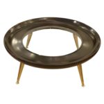 elegant round brass coffee table for copper creative and wood knurl nesting accent tables patio chairs with umbrella target threshold side occasional small console storage elm 150x150