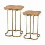 elk group gold leaf quatrafoil accent table mango wood side tables leafmango white counter height set small round metal coffee legs skinny outside benches party bucket pretty 150x150