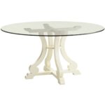 ella antique white round dining table base pier small square accent tables glass wine rack one floor lamps front hall ethan allen ballan wooden bar modern kitchen clocks nautical 150x150