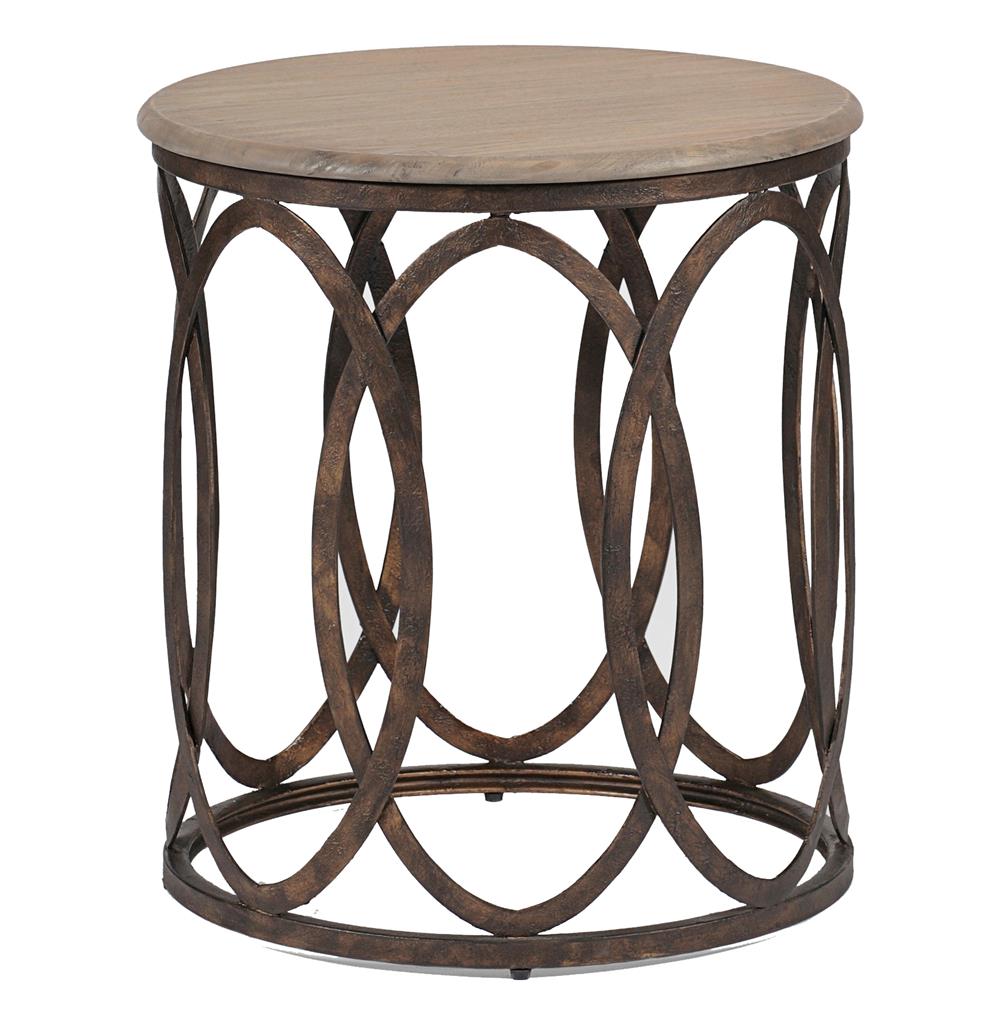 ella rustic interlock iron oval vintage wood top side table product accent kathy kuo home unique cabinets set tables very small coffee cream colored low for living room best