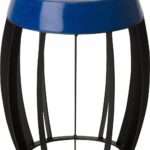 ellis metal stool table powedercoated black with royal blue ceramic top accent stools target bar martha stewart outdoor furniture sofa drawers pier one wicker chair small entry 150x150