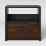 ellwood two tone nightstand grand walnut project products one drawer accent table french coffee dark wood tablecloth size for cocktail and wine rack long pub colored glass small 150x150