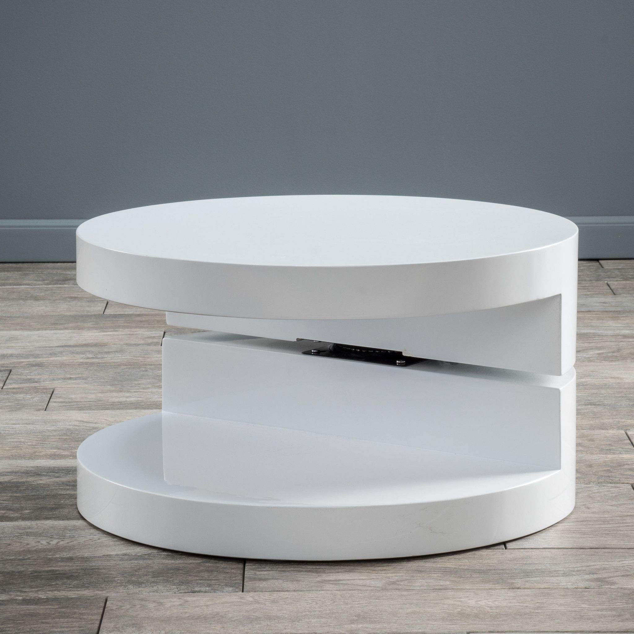 Emerson Small Circular Mod Swivel Coffee Table And Extra ...
