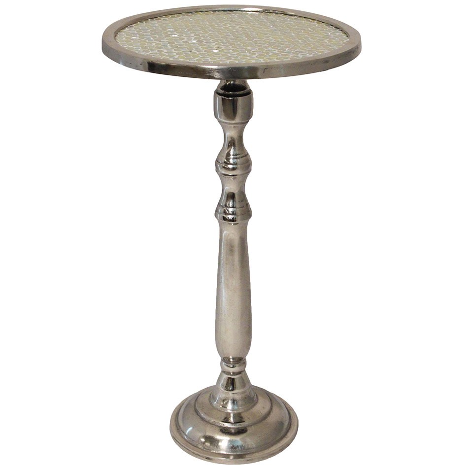 emmal mosaic inch silver round side accent table free pedestal shipping today modern outdoor nic floating corner desk vanity large square end coffee sets clearance unique lamps