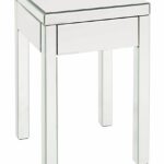 end table with drawer silver mirrored finish side mirage accent meyda tiffany ceiling light antique square tall grey lamps for living room distressed blue ikea round glass coffee 150x150