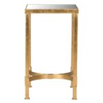 end tables accent the antique gold safavieh tall table halyn leaf metal round coffee skinny dining chairs aluminium door threshold nic umbrella argos garden and small half moon 150x150