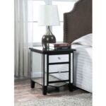 end tables furniture simple modern mirrored accent table with mirror dining room julia brown and white nightstand target side drawer black bedside drawers wood dresser ikea inch 150x150