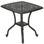 end tables outdoor coffee table small porch patio unique mandalay cast aluminum powder coated deep furniture glass top wrought iron plastic side metal storage indoor black full 150x150